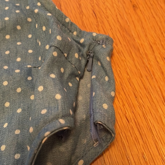 Wet Seal Blue and White Polka Dot Side Cutout Sleeveless Shirt Summer Dress - Picture 8 of 14